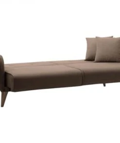 Usinestreet Canapés Petits Prix Canapé Droit 3 Places Convertible En Tissu Taupe -Magasin Méridiennes canape droit 3 places convertible en tissu taupe 4