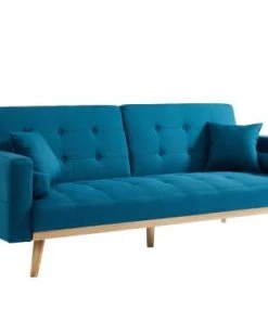 Baita Canapés Petits Prix Canapé Droit Convertible En Tissu 3 Places Bleu 10 Baita Canapés Petits Prix Canapé Droit Convertible En Tissu 3 Places Bleu -Magasin Méridiennes canape droit convertible en tissu 3 places bleu 2