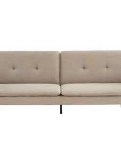 Baita Canapés Droits Canapé Droit Convertible En Tissu 3 Places Grège