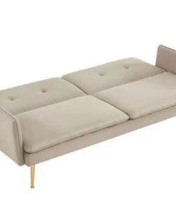 Baita Canapés Droits Canapé Droit Convertible En Tissu 3 Places Grège -Magasin Méridiennes canape droit convertible en tissu 3 places grege 3