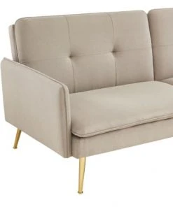 Baita Canapés Droits Canapé Droit Convertible En Tissu 3 Places Grège -Magasin Méridiennes canape droit convertible en tissu 3 places grege 5