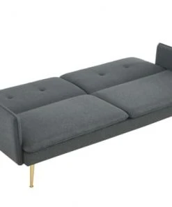 Baita Canapés Droits Canapé Droit Convertible En Tissu 3 Places Gris -Magasin Méridiennes canape droit convertible en tissu 3 places gris 3