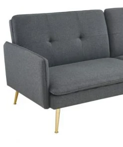 Baita Canapés Droits Canapé Droit Convertible En Tissu 3 Places Gris -Magasin Méridiennes canape droit convertible en tissu 3 places gris 5