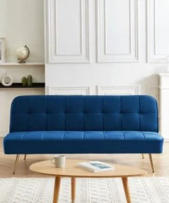 Baita Canapés Petits Prix Canapé Droit Convertible En Velours 3 Places Bleu 12 Baita Canapés Petits Prix Canapé Droit Convertible En Velours 3 Places Bleu -Magasin Méridiennes canape droit convertible en velours 3 places bleu 4