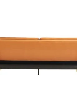 Baita Canapés Droits Canapé Droit Convertible En Velours 3 Places Rouille -Magasin Méridiennes canape droit convertible en velours 3 places rouille 4