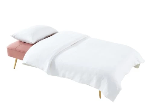 Baita Clic-clac Canapé Droit Convertible En Velours 3 Places Vieux Rose 6 Baita Clic-clac Canapé Droit Convertible En Velours 3 Places Vieux Rose – Image 4