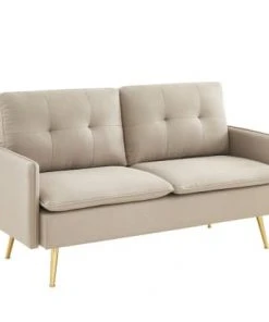 Baita Canapés Droits Canapé Droit En Tissu 2 Places Grège -Magasin Méridiennes canape droit en tissu 2 places grege 2