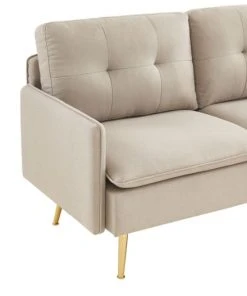 Baita Canapés Droits Canapé Droit En Tissu 2 Places Grège -Magasin Méridiennes canape droit en tissu 2 places grege 4