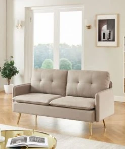 Baita Canapés Droits Canapé Droit En Tissu 2 Places Grège -Magasin Méridiennes canape droit en tissu 2 places grege 5