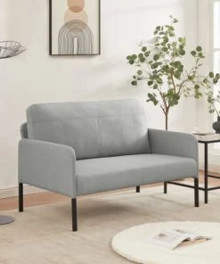 Baita Canapés Droits Canapé Droit En Tissu 2 Places Gris 13 Baita Canapés Droits Canapé Droit En Tissu 2 Places Gris -Magasin Méridiennes canape droit en tissu 2 places gris 15