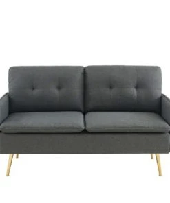 Baita Canapés Droits Canapé Droit En Tissu 2 Places Gris