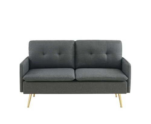 Baita Canapés Droits Canapé Droit En Tissu 2 Places Gris 3 Baita Canapés Droits Canapé Droit En Tissu 2 Places Gris