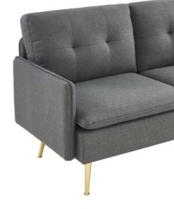 Baita Canapés Droits Canapé Droit En Tissu 2 Places Gris 12 Baita Canapés Droits Canapé Droit En Tissu 2 Places Gris -Magasin Méridiennes canape droit en tissu 2 places gris 20