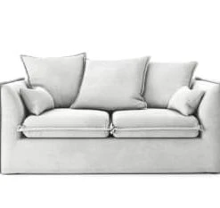 Cacharel Canapés Petits Prix Canapé Droit En Tissu 2 Places Gris Clair -Magasin Méridiennes canape droit en tissu 2 places gris clair 5