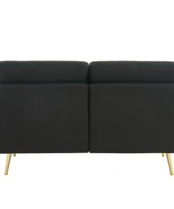 Baita Canapés Droits Canapé Droit En Tissu 2 Places Noir -Magasin Méridiennes canape droit en tissu 2 places noir 3