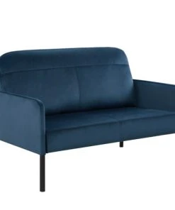 Baita Canapés Droits Canapé Droit En Velours 2 Places Bleu 10 Baita Canapés Droits Canapé Droit En Velours 2 Places Bleu -Magasin Méridiennes canape droit en velours 2 places bleu 2