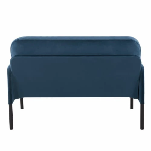 Baita Canapés Droits Canapé Droit En Velours 2 Places Bleu 6 Baita Canapés Droits Canapé Droit En Velours 2 Places Bleu – Image 4