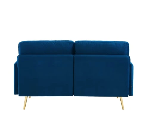 Baita Canapés Petits Prix Canapé Droit En Velours 2 Places Bleu Marine 6 Baita Canapés Petits Prix Canapé Droit En Velours 2 Places Bleu Marine – Image 4