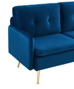 Baita Canapés Petits Prix Canapé Droit En Velours 2 Places Bleu Marine 12 Baita Canapés Petits Prix Canapé Droit En Velours 2 Places Bleu Marine -Magasin Méridiennes canape droit en velours 2 places bleu marine 4