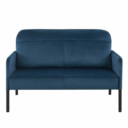 Baita Canapés Droits Canapé Droit En Velours 2 Places Bleu 3 Baita Canapés Droits Canapé Droit En Velours 2 Places Bleu