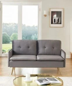 Baita Canapés Droits Canapé Droit En Velours 2 Places Gris 9 Baita Canapés Droits Canapé Droit En Velours 2 Places Gris -Magasin Méridiennes canape droit en velours 2 places gris 1