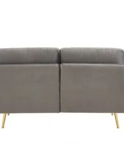 Baita Canapés Droits Canapé Droit En Velours 2 Places Gris 11 Baita Canapés Droits Canapé Droit En Velours 2 Places Gris -Magasin Méridiennes canape droit en velours 2 places gris 3