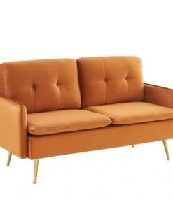 Baita Canapés Petits Prix Canapé Droit En Velours 2 Places Rouille 10 Baita Canapés Petits Prix Canapé Droit En Velours 2 Places Rouille -Magasin Méridiennes canape droit en velours 2 places rouille 2