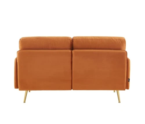 Baita Canapés Petits Prix Canapé Droit En Velours 2 Places Rouille 6 Baita Canapés Petits Prix Canapé Droit En Velours 2 Places Rouille – Image 4