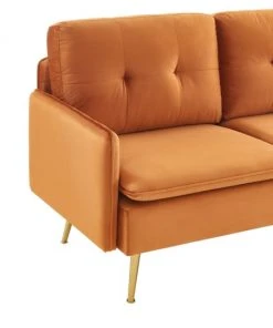 Baita Canapés Petits Prix Canapé Droit En Velours 2 Places Rouille 12 Baita Canapés Petits Prix Canapé Droit En Velours 2 Places Rouille -Magasin Méridiennes canape droit en velours 2 places rouille 4