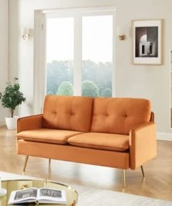 Baita Canapés Petits Prix Canapé Droit En Velours 2 Places Rouille 13 Baita Canapés Petits Prix Canapé Droit En Velours 2 Places Rouille -Magasin Méridiennes canape droit en velours 2 places rouille 5