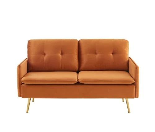 Baita Canapés Petits Prix Canapé Droit En Velours 2 Places Rouille 3 Baita Canapés Petits Prix Canapé Droit En Velours 2 Places Rouille