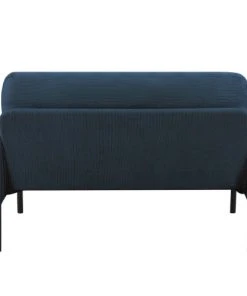Baita Canapés Droits Canapé Droit En Velours Côtelé 2 Places Bleu -Magasin Méridiennes canape droit en velours cotele 2 places bleu 3