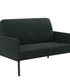 Baita Canapés Droits Canapé Droit En Velours Côtelé 2 Places Gris -Magasin Méridiennes canape droit en velours cotele 2 places gris 2