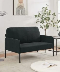 Baita Canapés Droits Canapé Droit En Velours Côtelé 2 Places Gris -Magasin Méridiennes canape droit en velours cotele 2 places gris 5