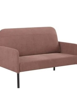 Baita Canapés Droits Canapé Droit En Velours Côtelé 2 Places Rose -Magasin Méridiennes canape droit en velours cotele 2 places rose 2