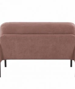 Baita Canapés Droits Canapé Droit En Velours Côtelé 2 Places Rose -Magasin Méridiennes canape droit en velours cotele 2 places rose 3