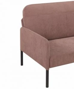 Baita Canapés Droits Canapé Droit En Velours Côtelé 2 Places Rose -Magasin Méridiennes canape droit en velours cotele 2 places rose 4