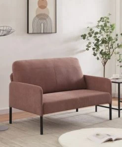 Baita Canapés Droits Canapé Droit En Velours Côtelé 2 Places Rose -Magasin Méridiennes canape droit en velours cotele 2 places rose 5