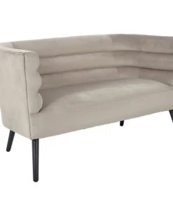 The Home Deco Factory Canapés Petits Prix Canapé Effet Velours Taupe -Magasin Méridiennes canape effet velours taupe 3