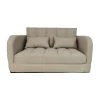 Mobili Rebecca Clic-clac Canapé-Lit 1 Place Pliant En Polyester Beige -Magasin Méridiennes canape lit 1 place pliant en polyester beige