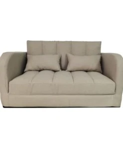Mobili Rebecca Clic-clac Canapé-Lit 1 Place Pliant En Polyester Beige