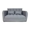 Mobili Rebecca Clic-clac Canapé-Lit 1 Place Pliant En Polyester Gris -Magasin Méridiennes canape lit 1 place pliant en polyester gris