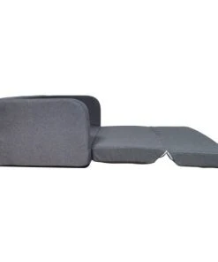 Mobili Rebecca Clic-clac Canapé-Lit 1 Place Pliant En Polyester Gris -Magasin Méridiennes canape lit 1 place pliant en polyester gris 3