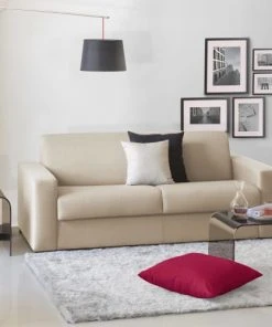 Talamo Italia Banquettes Canapé-Lit 2 Places En Tissu Beige -Magasin Méridiennes canape lit 2 places en tissu beige 14