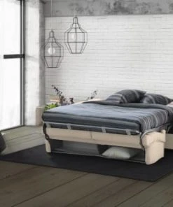 Talamo Italia Banquettes Canapé-Lit 2 Places En Tissu Beige -Magasin Méridiennes canape lit 2 places en tissu beige 29