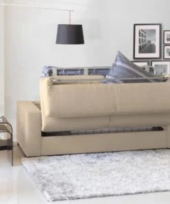 Talamo Italia Banquettes Canapé-Lit 2 Places En Tissu Beige -Magasin Méridiennes canape lit 2 places en tissu beige 34