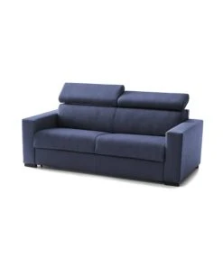 Talamo Italia Banquettes Canapé-Lit 2 Places En Tissu Bleu