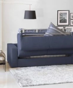 Talamo Italia Banquettes Canapé-Lit 2 Places En Tissu Bleu -Magasin Méridiennes canape lit 2 places en tissu bleu 4