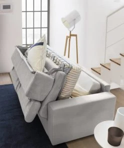 Talamo Italia Banquettes Canapé-Lit 2 Places En Tissu Gris -Magasin Méridiennes canape lit 2 places en tissu gris 10