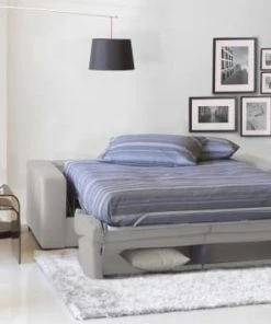 Talamo Italia Banquettes Canapé-Lit 2 Places En Tissu Gris -Magasin Méridiennes canape lit 2 places en tissu gris 5